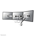 Neomounts NM-D775DX3WHITE Monitorarm, 17 bis 27 Zoll, bis 6 kg, 3 Bildschirme, VESA 75x75 bis 100x100