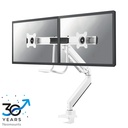 Neomounts NM-D775DXWHITE Monitorarm, 10 bis 32 Zoll, bis 8 kg, 2 Bildschirme, VESA 75x75 bis 100x100