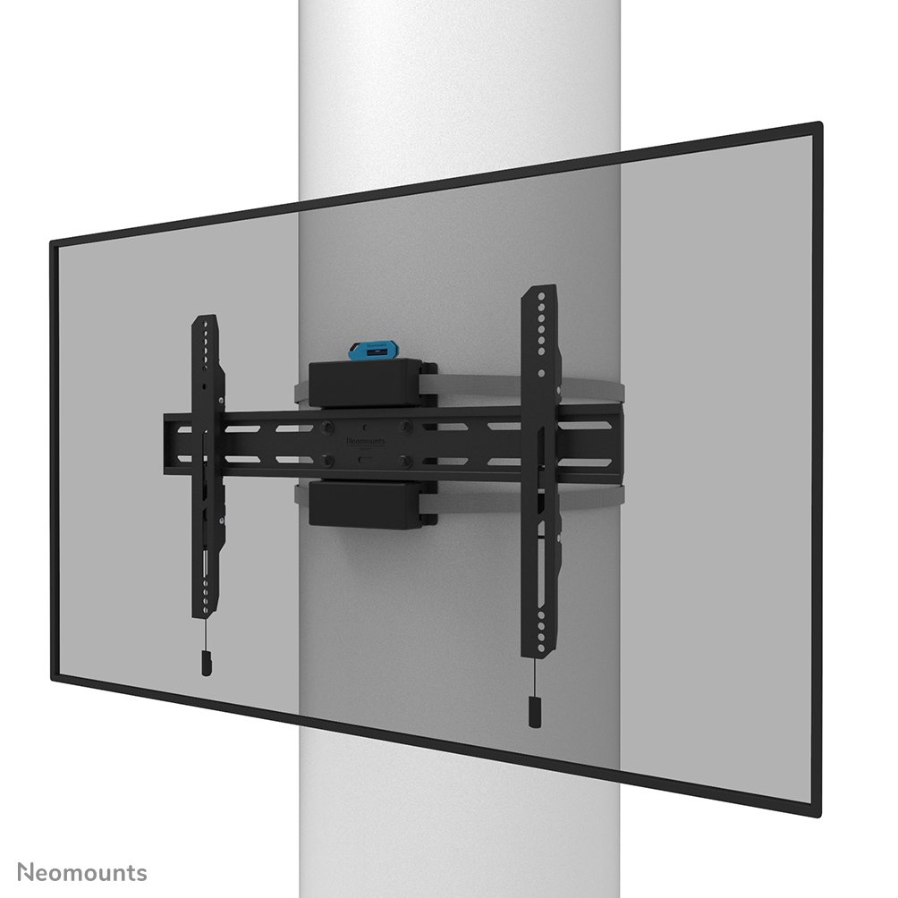 Support sur pilier pour écran Neomounts WL30S-910BL16, 40 à 75 pouces, jusqu'à 50 kg, VESA 200x100 à 600x400, fixé