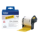 Brother Endlosfilmrolle DK-22606 / DK22606, schwarz auf gelb, 62 mm x 15,24 m